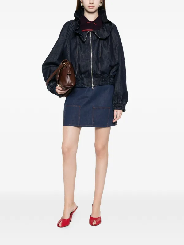 FENDI デニム ミニスカート | ブルー | FARFETCH JP