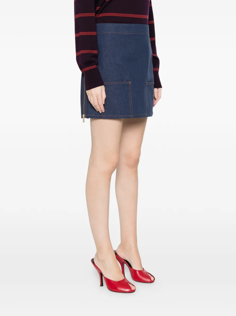  Fendi Denim Mini Skirt - Blue 