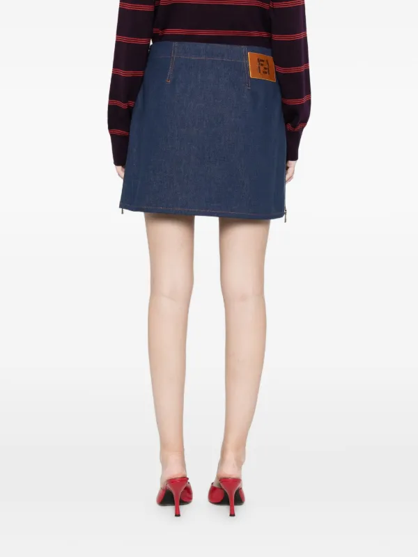 FENDI デニム ミニスカート | ブルー | FARFETCH JP