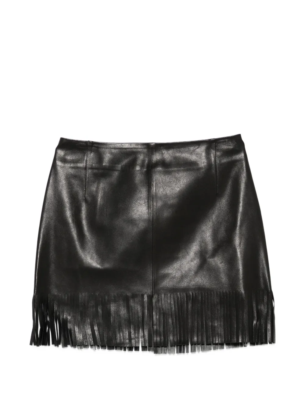Nour Hammour Coco fringed mini skirt - Nero