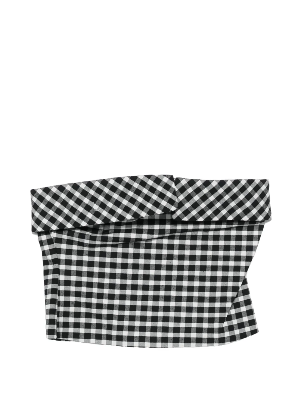 Posse Chiara gingham crop top - Nero