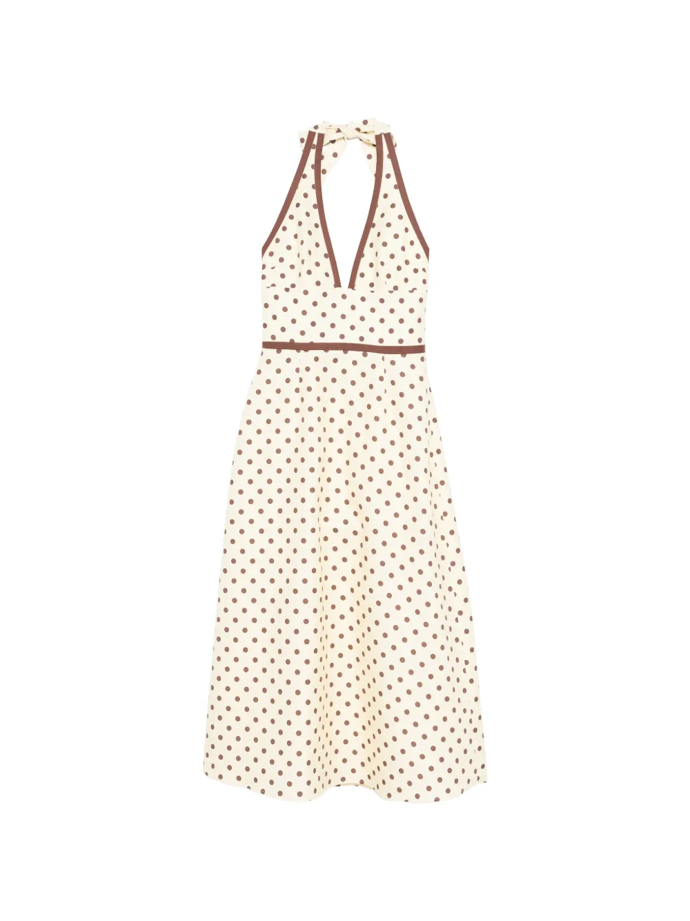 Posse Bowie gingham V-neck dress - Toni neutri