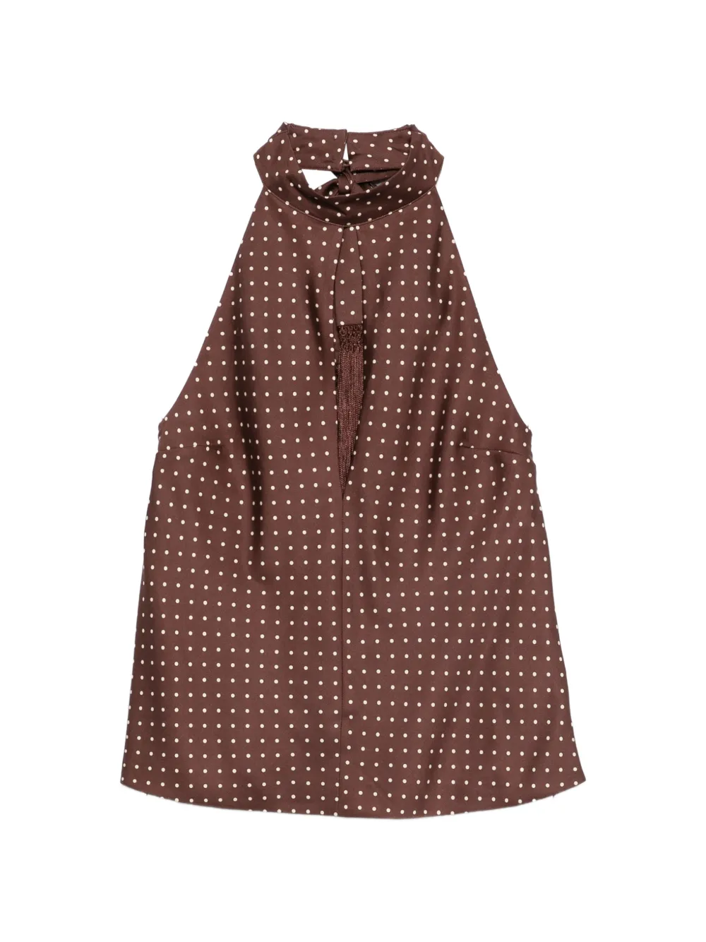 Posse Phoebe polka-dot pattern top - Marrone
