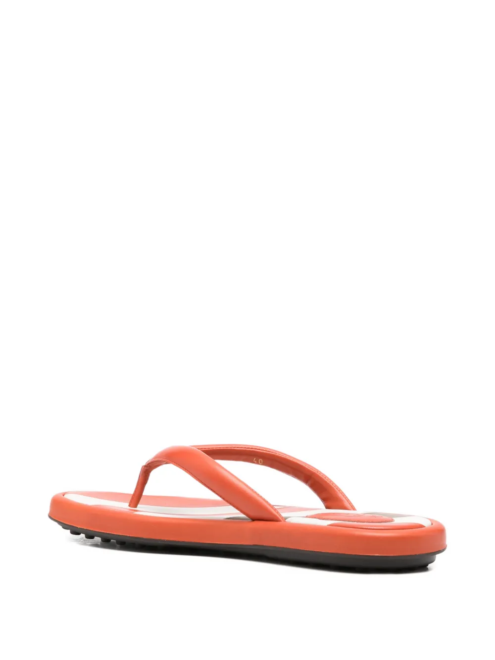 Tod's stripe detail flip flops Oranje