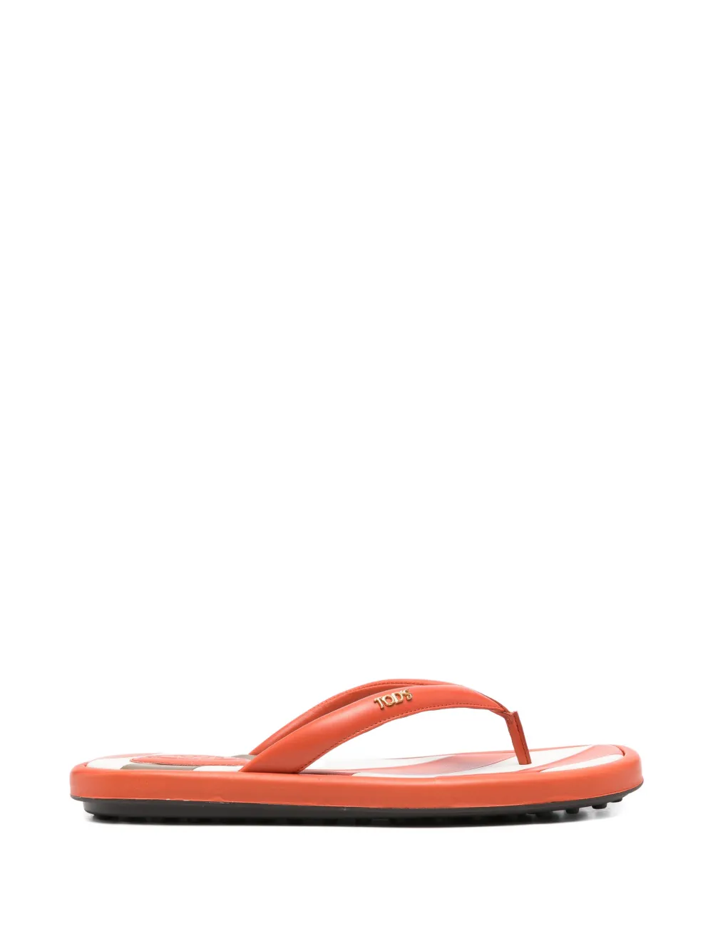 Tod's stripe detail flip flops Oranje