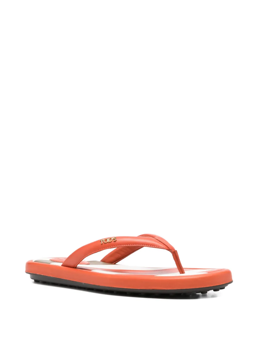 Tod's stripe detail flip flops Oranje