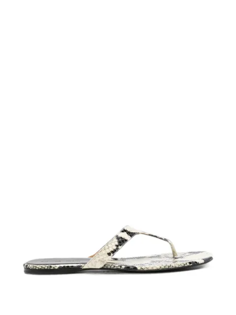 KHAITE Archer snakeskin-print sandals