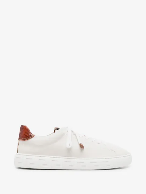 Versace tenis bajos Greca de piel