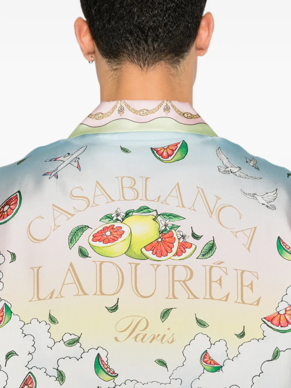 Casablanca Ladurée overhemd met boomprint Beige