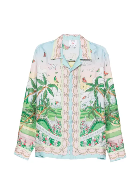 Casablanca Ladurée tree-print shirt