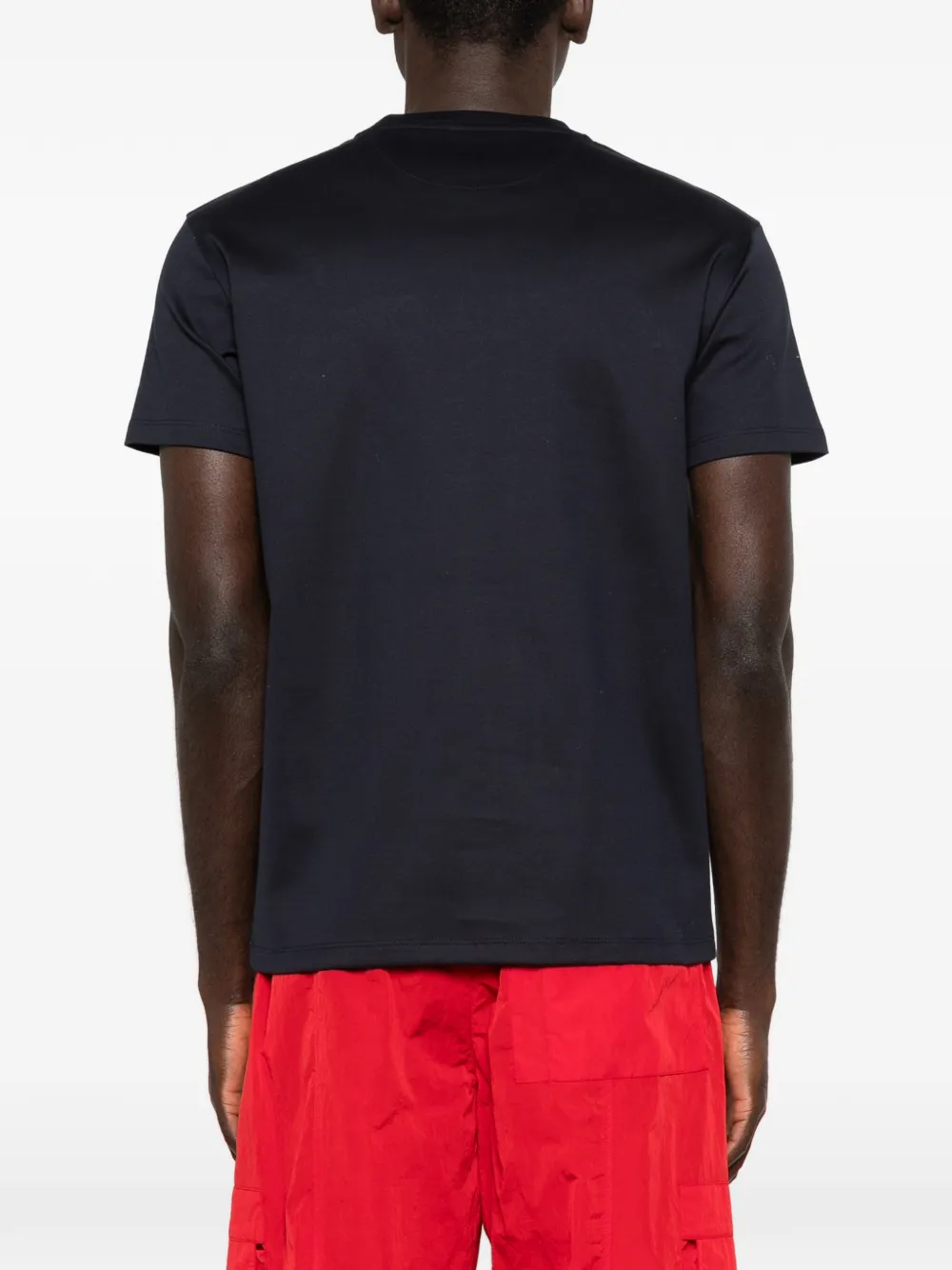 FENDI T-shirt met geborduurd logo Blauw