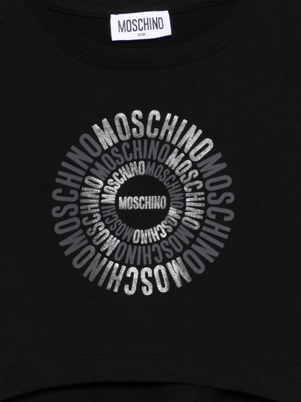 Moschino Kids T-shirt met logoprint Zwart