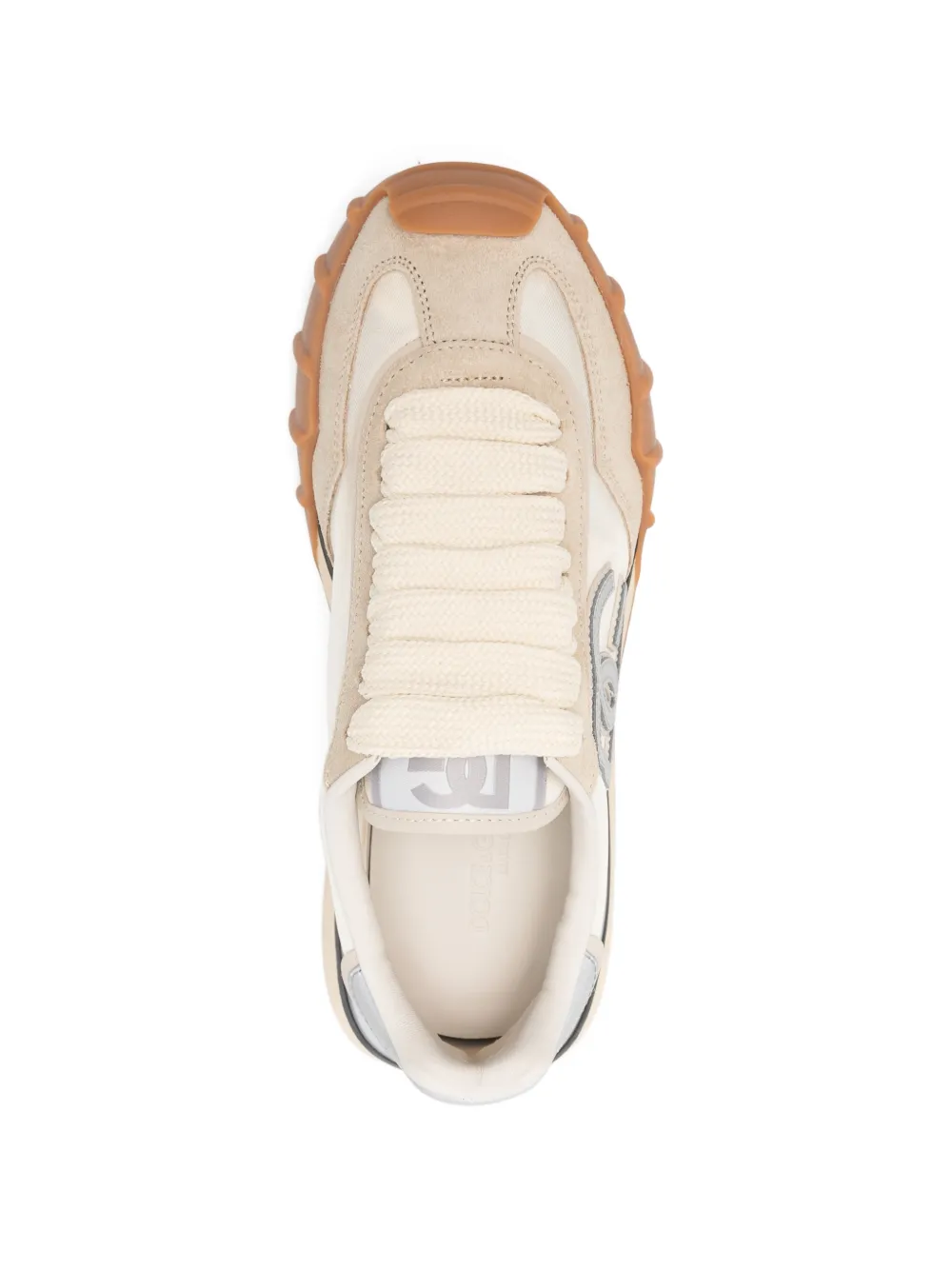 Dolce & Gabbana Bassa sneakers met logopatch Beige