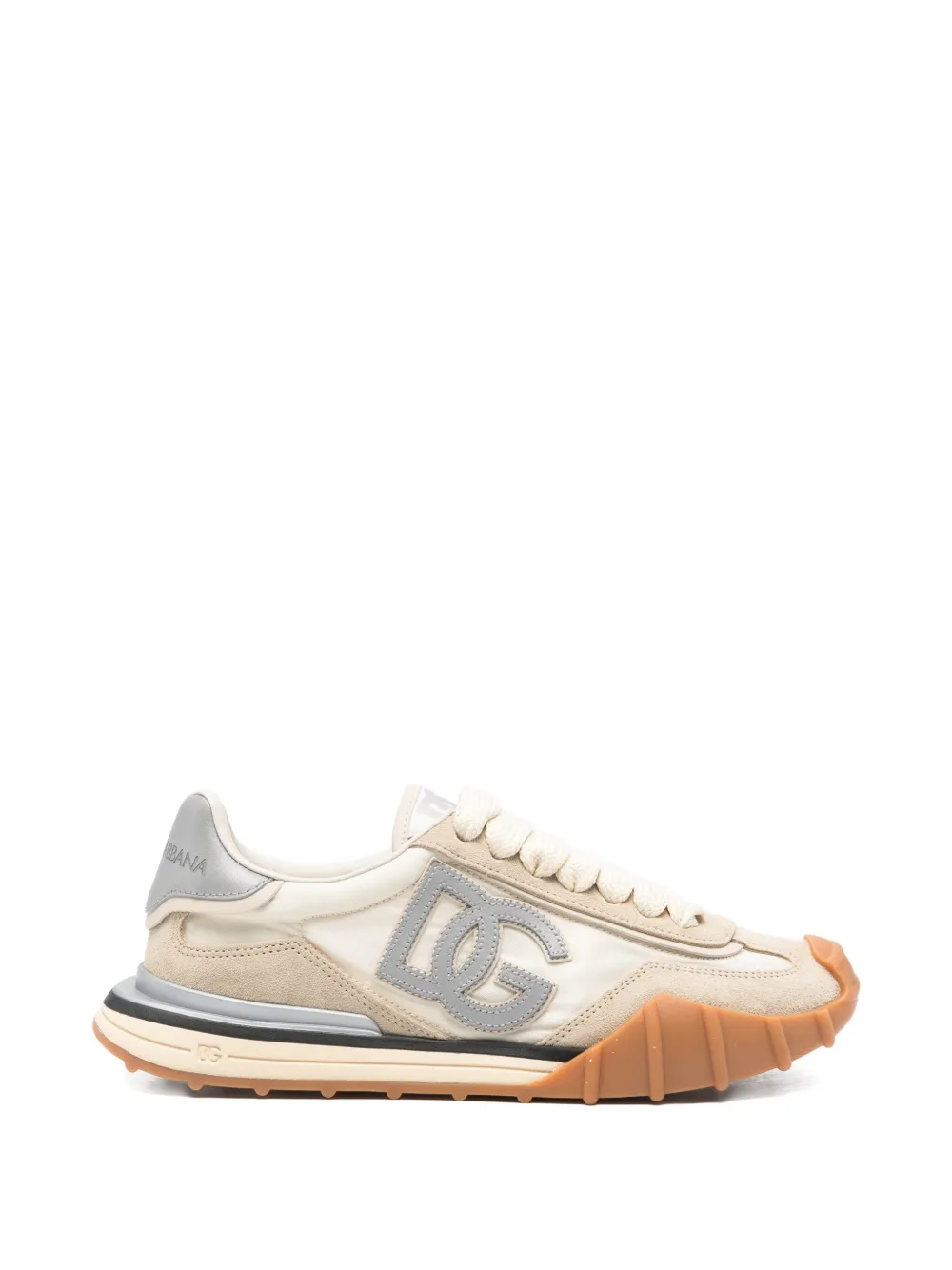 Dolce & Gabbana Bassa sneakers met logopatch Beige