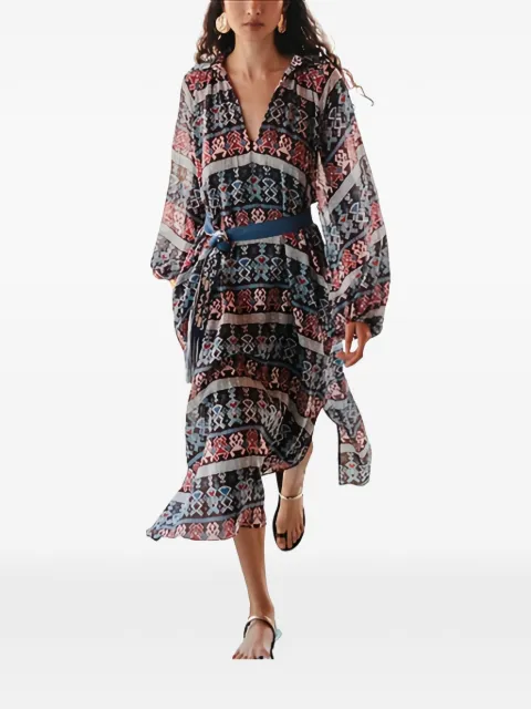 Devotion patterned midi dress