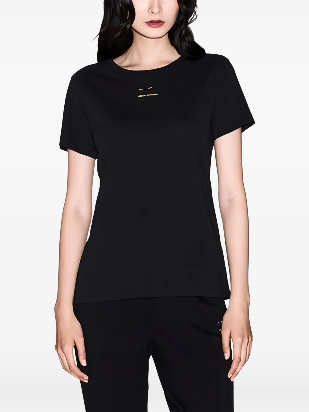 Armani Exchange embroidered T-shirt - Nero