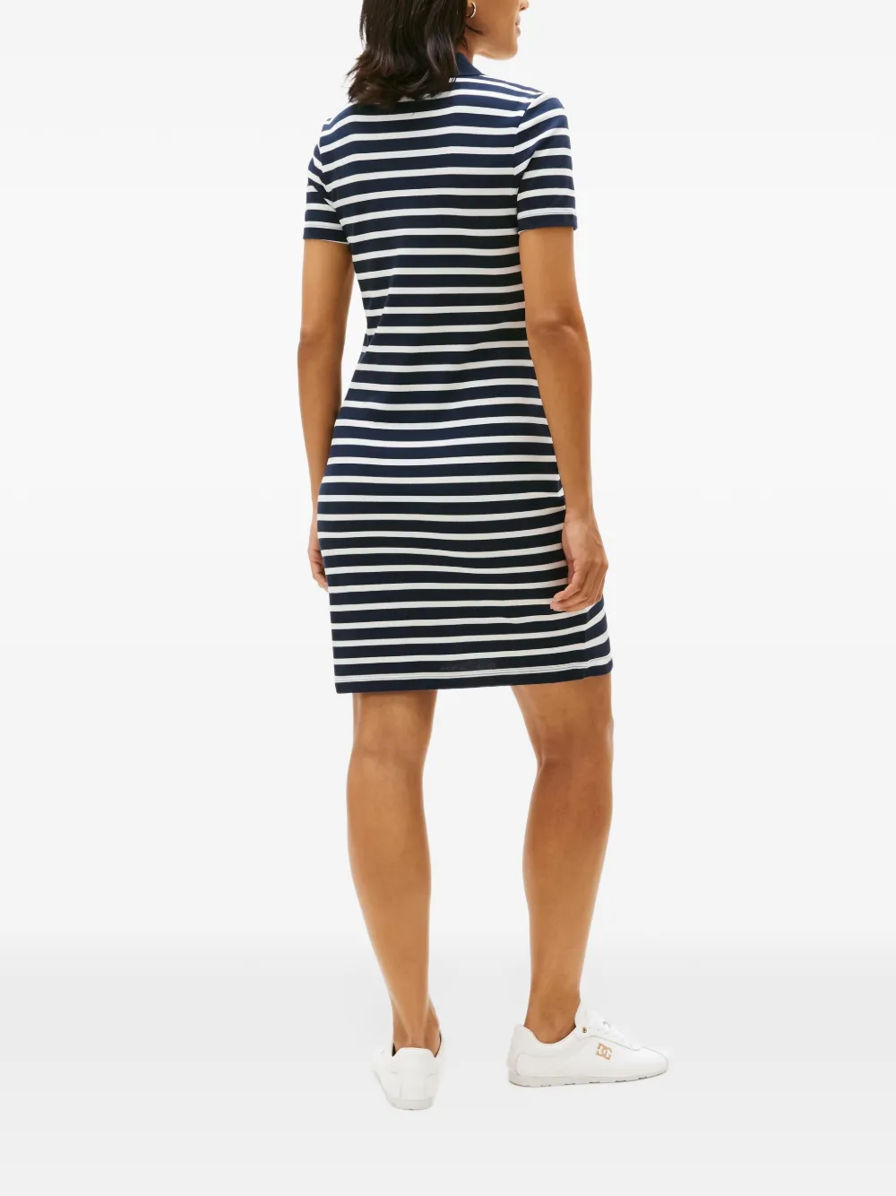 Tommy Hilfiger striped piqué polo mini dress Blauw