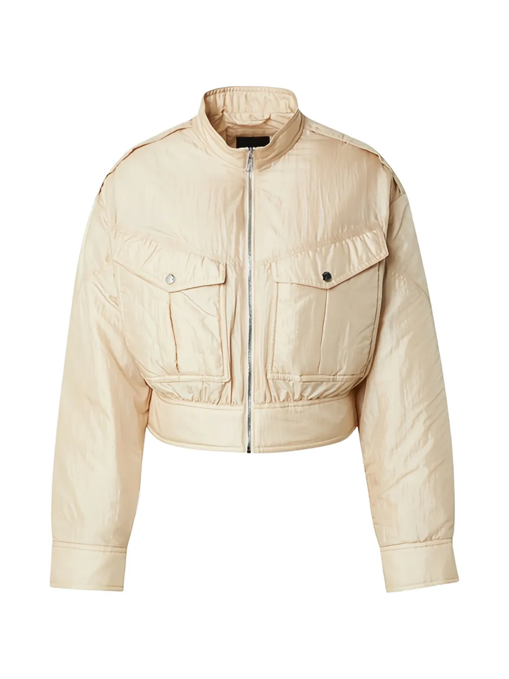 BOSS zip-up chest-pocket jacket - Nude