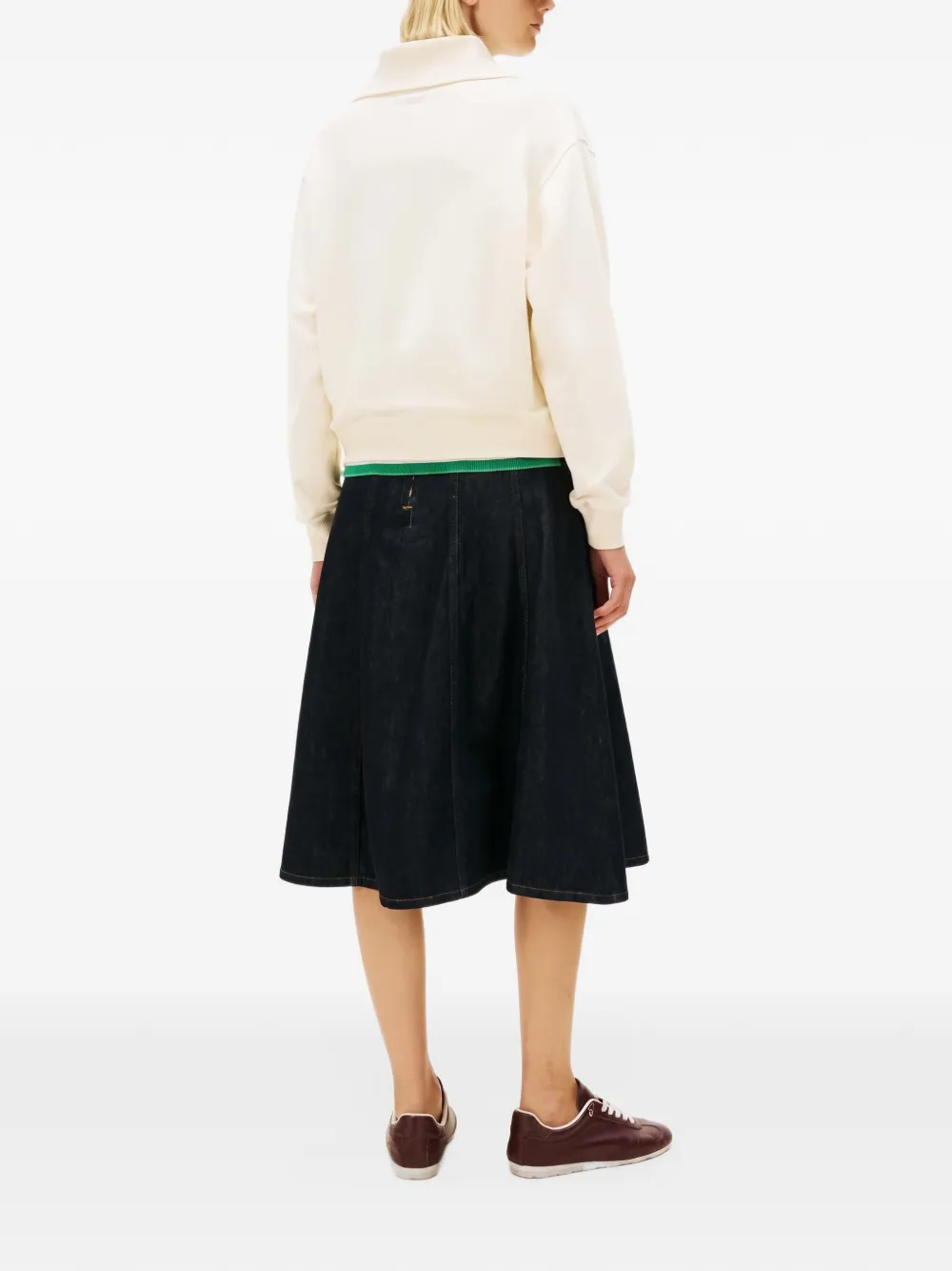 Tommy Hilfiger Sweater met halve rits Beige