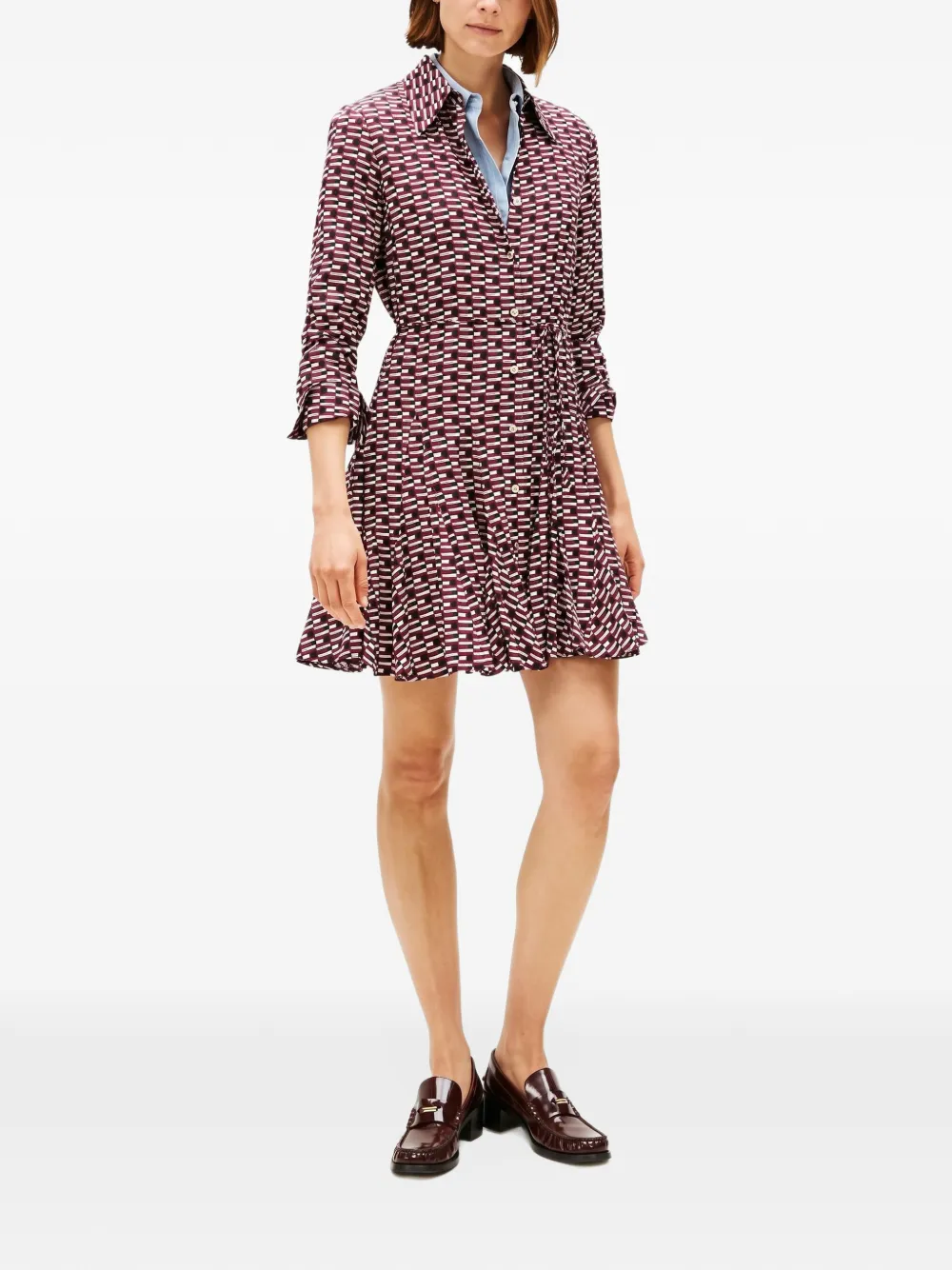 Tommy Hilfiger Mini-jurk van imitatieleer Rood