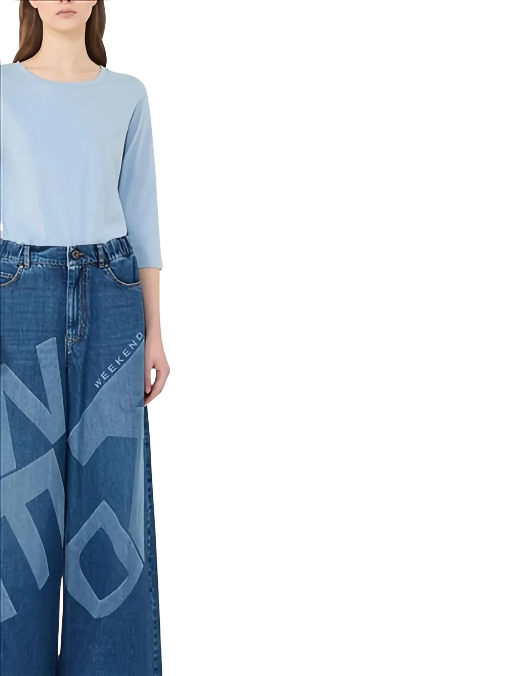 Weekend Max Mara T-shirt met ronde hals Blauw