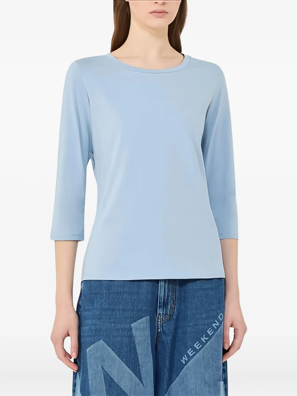 Weekend Max Mara T-shirt met ronde hals Blauw