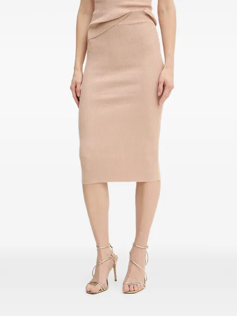 Armani Exchange falda midi con diseño tejido