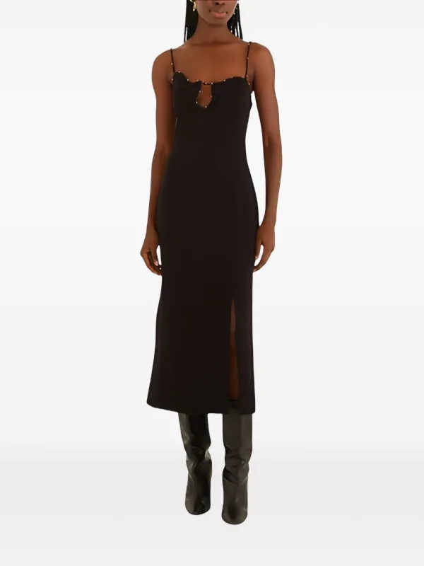 FARM Rio beaded-embellishment Midi Dress | Black