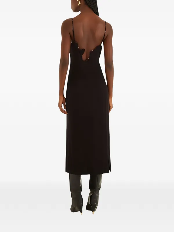 farm rio party dress Farm Rio ProvisRio Printed Open Back Maxi Dress - Fireworks Black