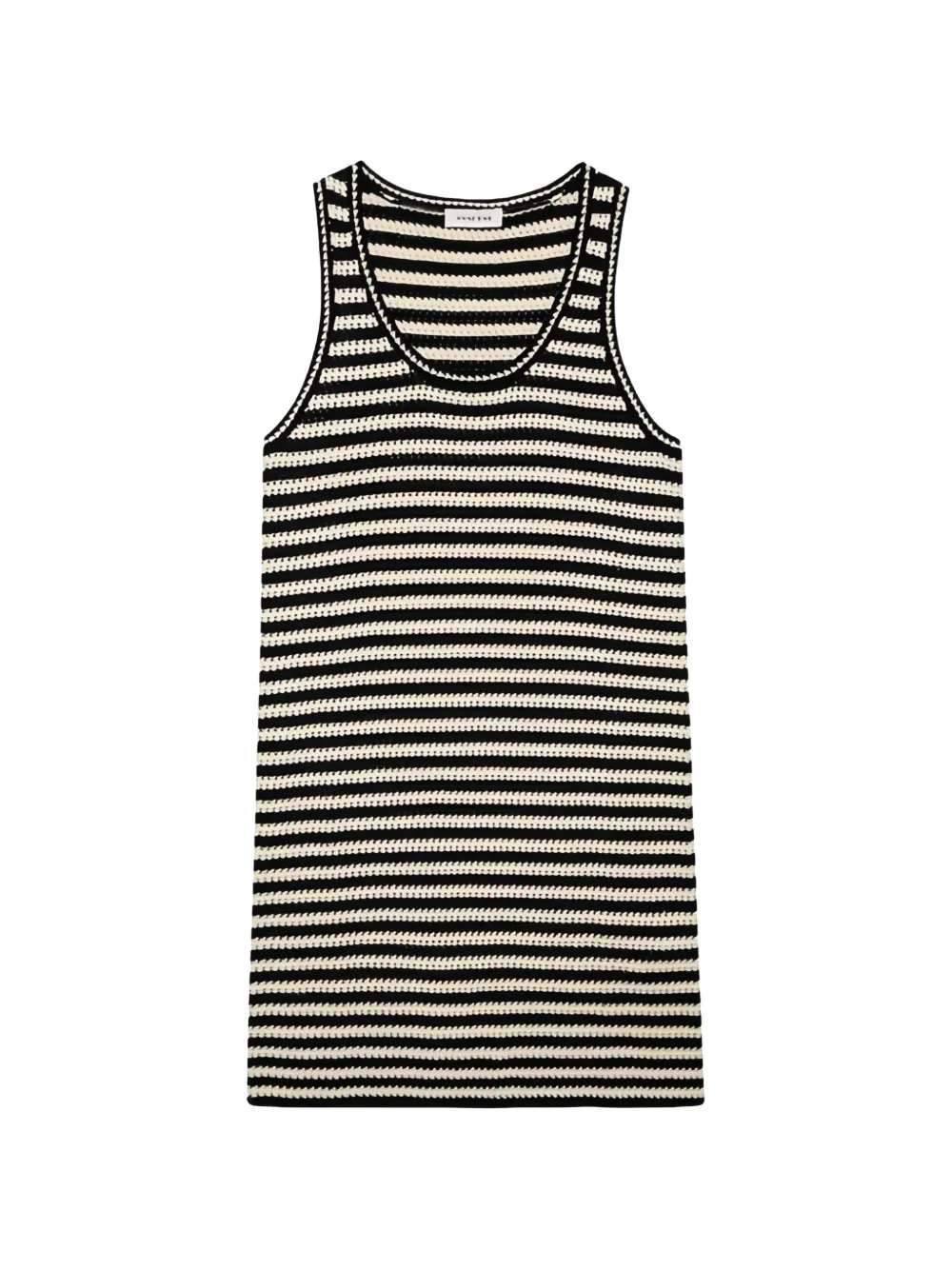 ANINE BING Arie striped mini dress - Nero