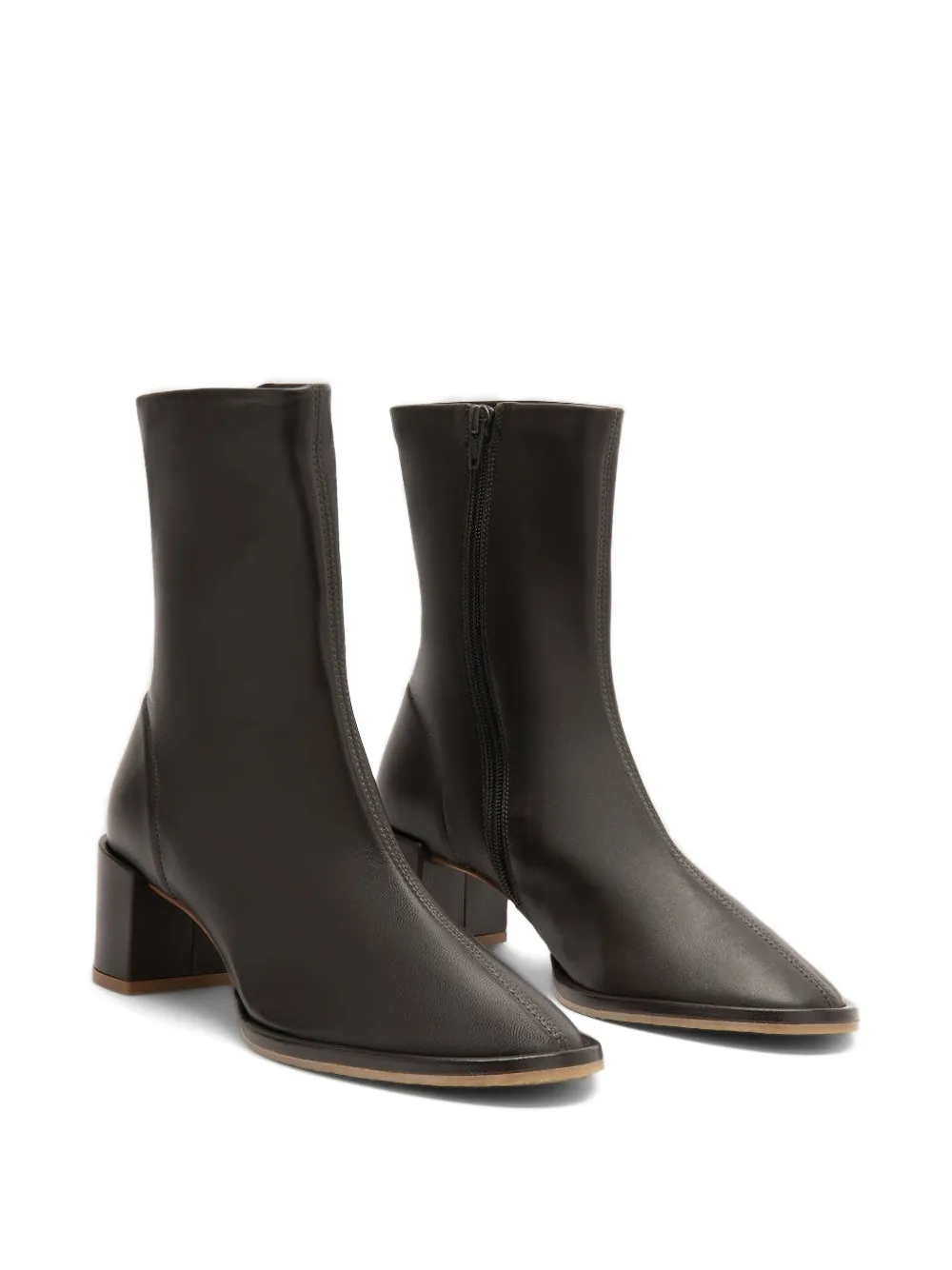 BY FAR Josiah laarzen met blokhak Bruin