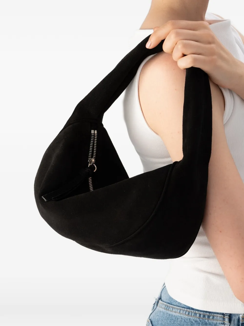 BY FAR Borsa a spalla Cush grande - Nero