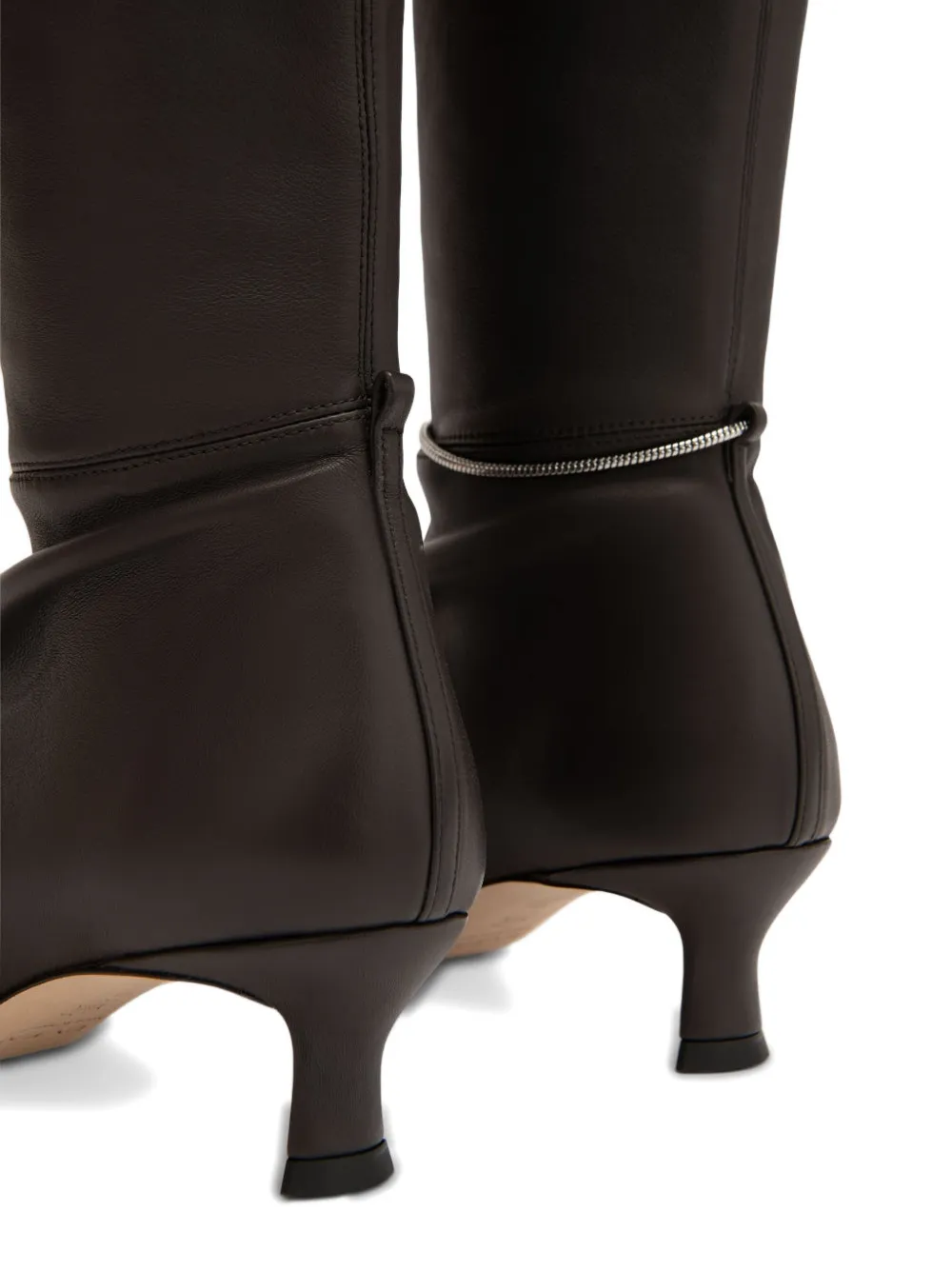 BY FAR Kitten Stretch Stevie leren laarzen Bruin