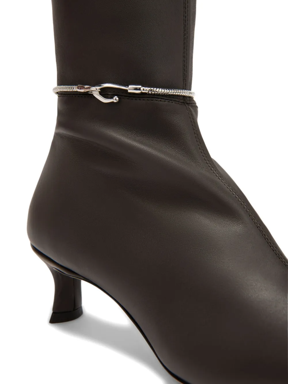 BY FAR Kitten Stretch Stevie leren laarzen Bruin