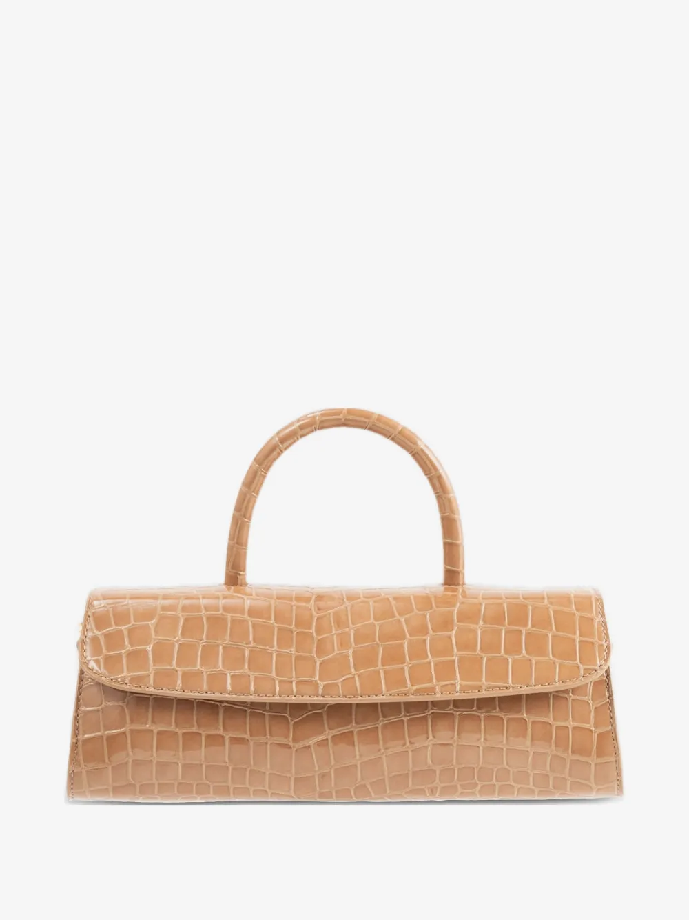 mini Longa embossed leather top-handle bag