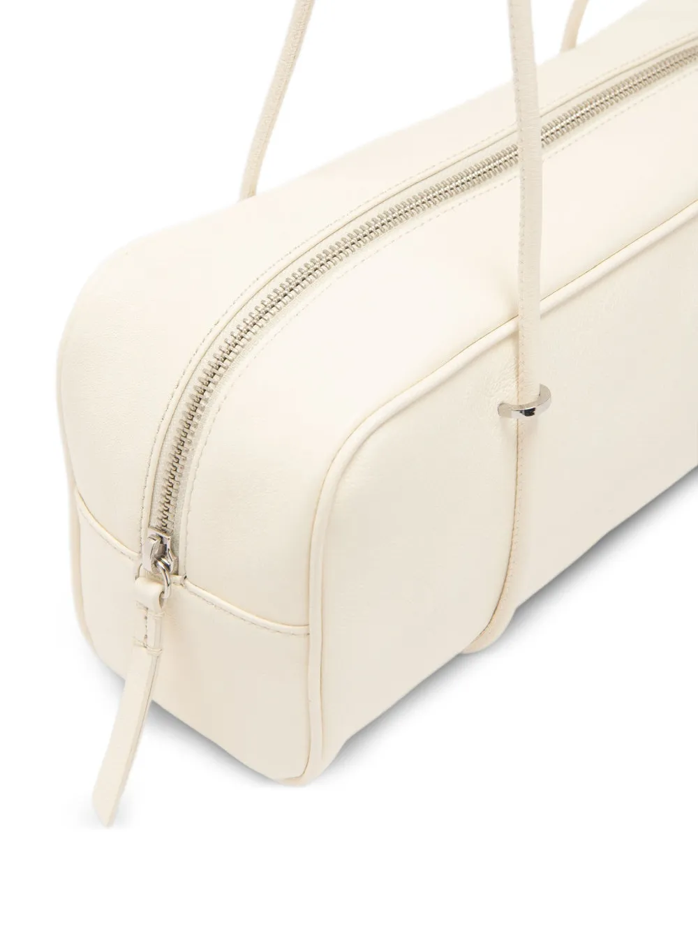 BY FAR Kimberly leren schoudertas Beige