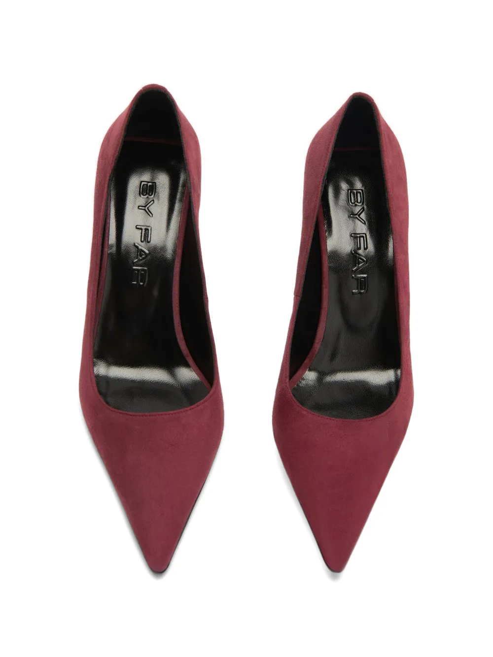 BY FAR Viva pumps met bewerkte hak Rood