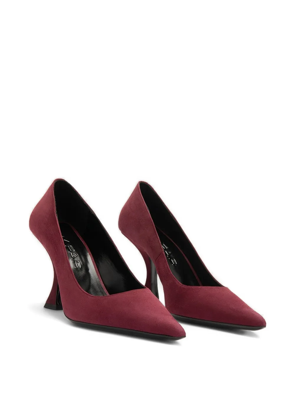 BY FAR Viva pumps met bewerkte hak Rood