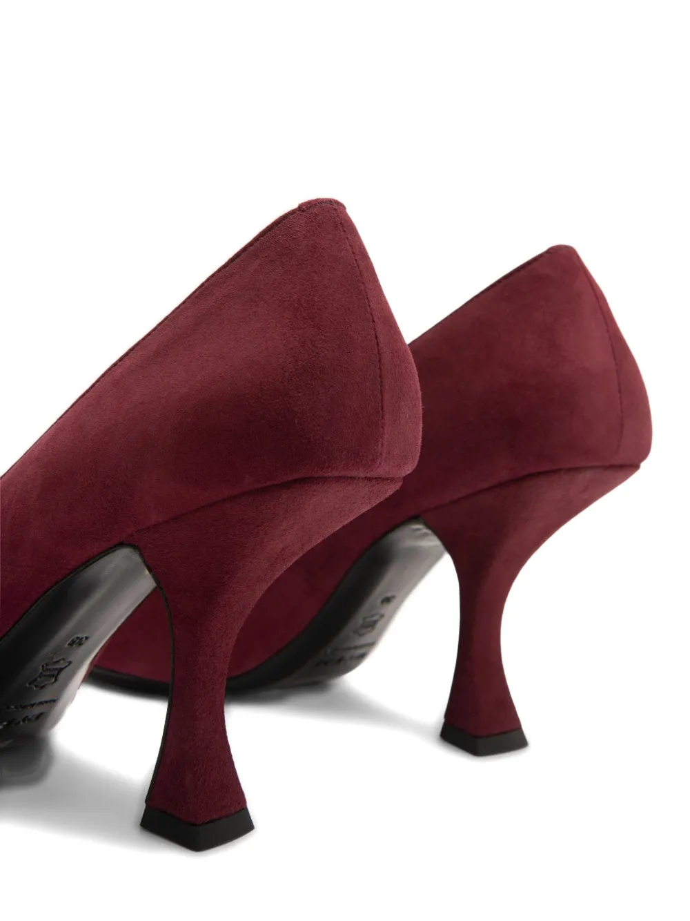 BY FAR Viva pumps met bewerkte hak Rood