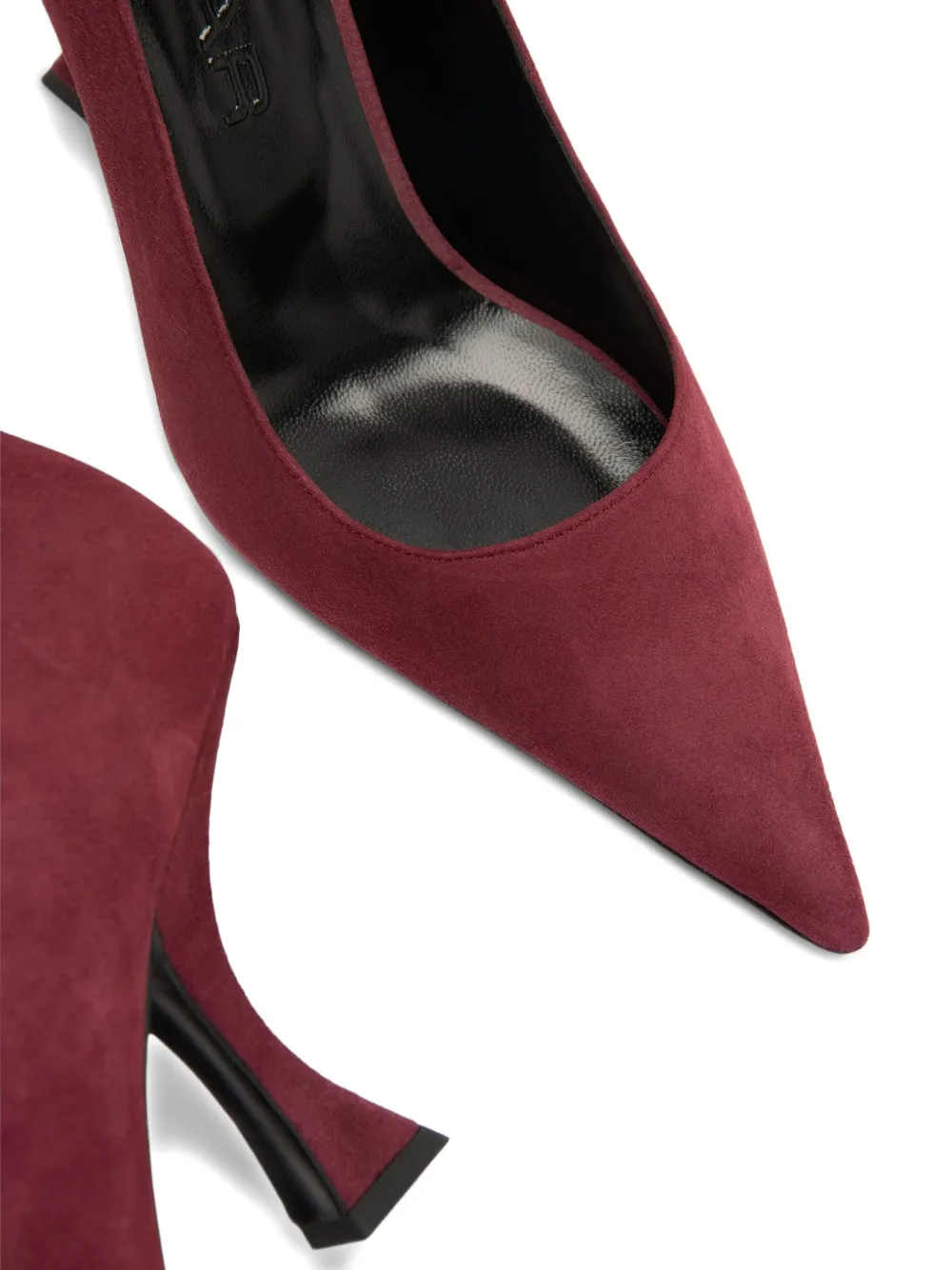 BY FAR Viva pumps met bewerkte hak Rood
