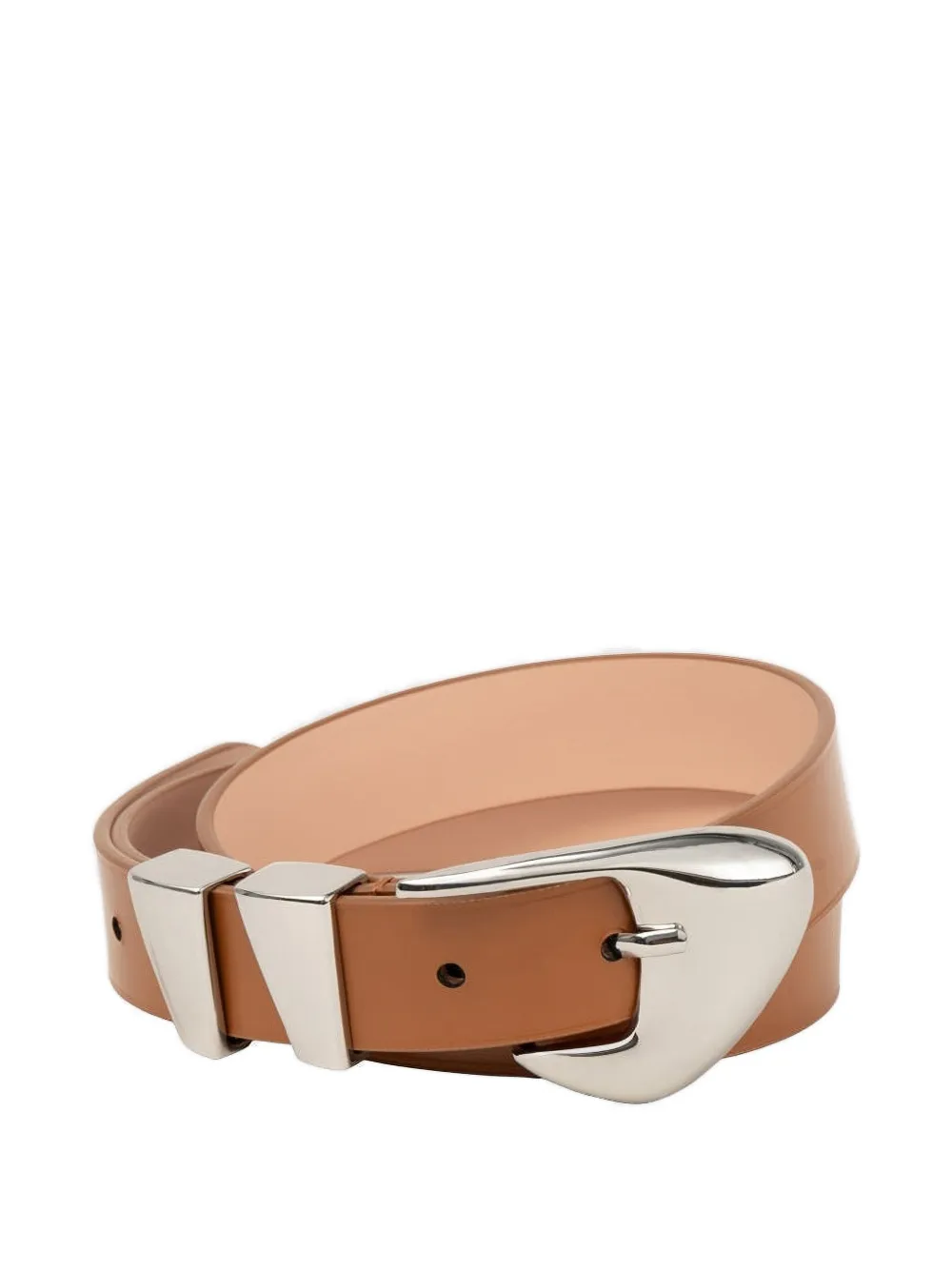 BY FAR Cintura Moore in pelle - Marrone