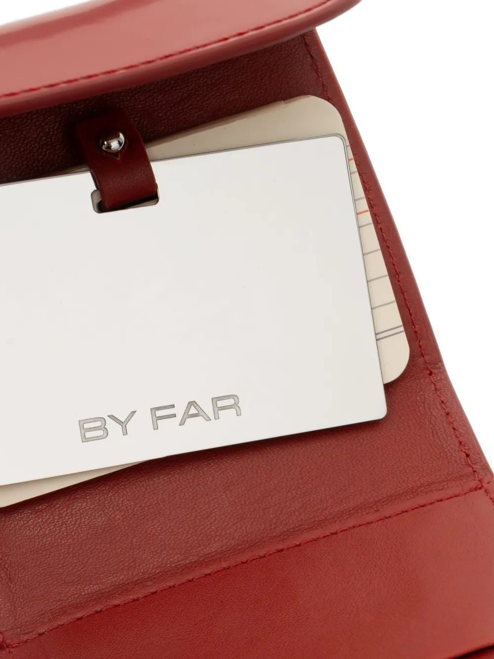 BY FAR Afneembare mini-bedel Rood