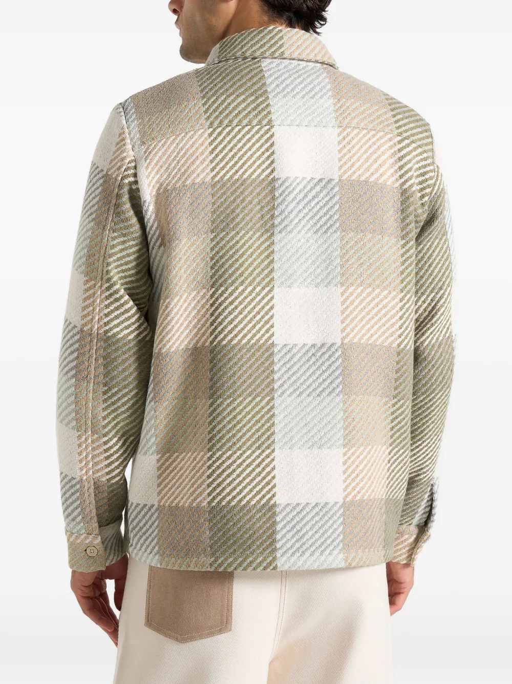 Manière De Voir Rune geruit shirtjack Beige