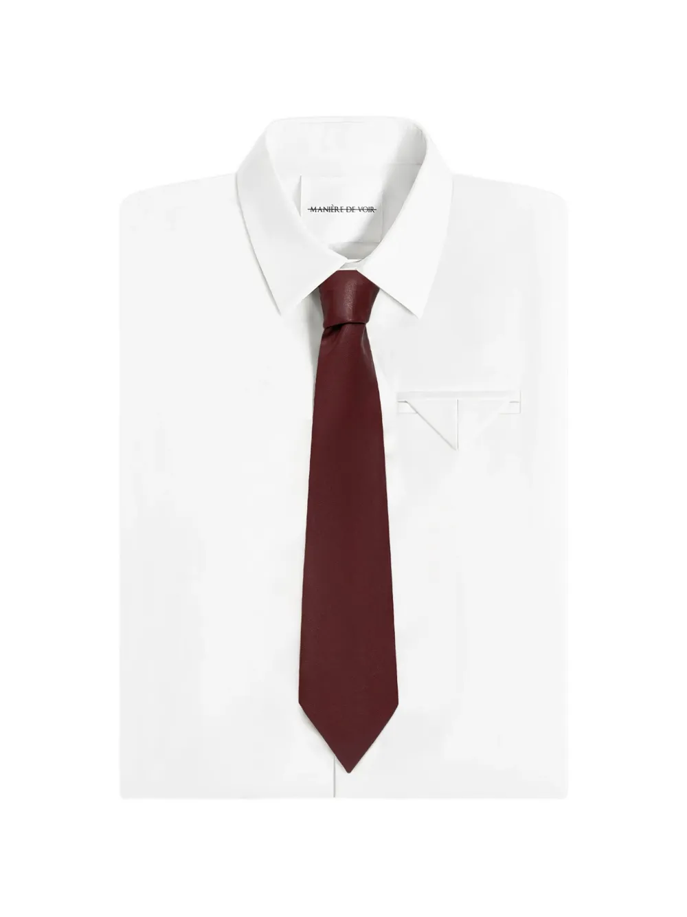 Manière De Voir smooth woven ash tie - Rosso