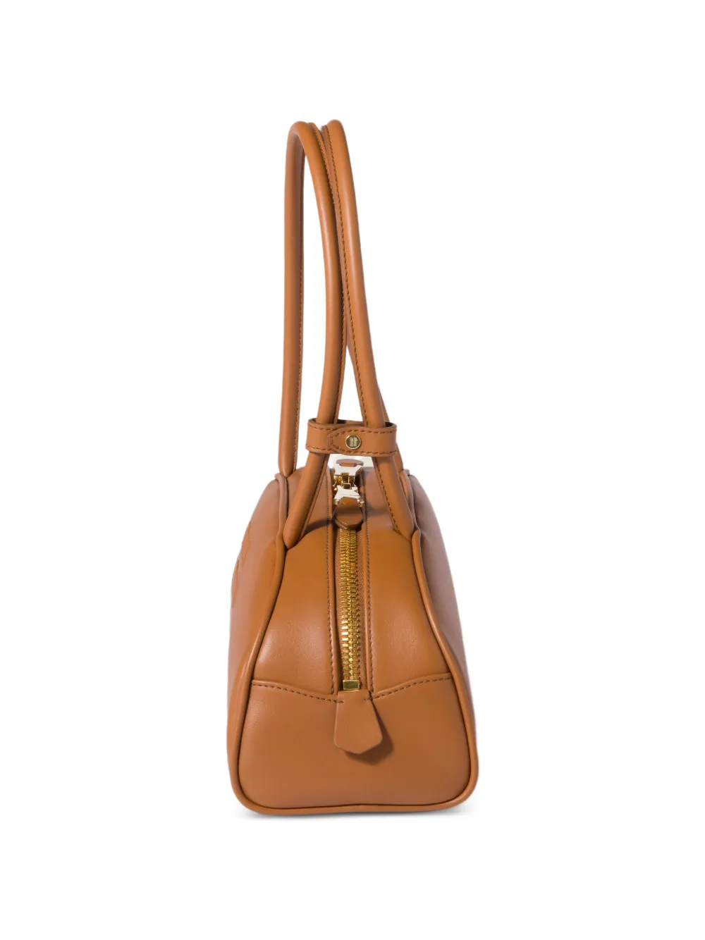 Miu Beau leren shopper Bruin
