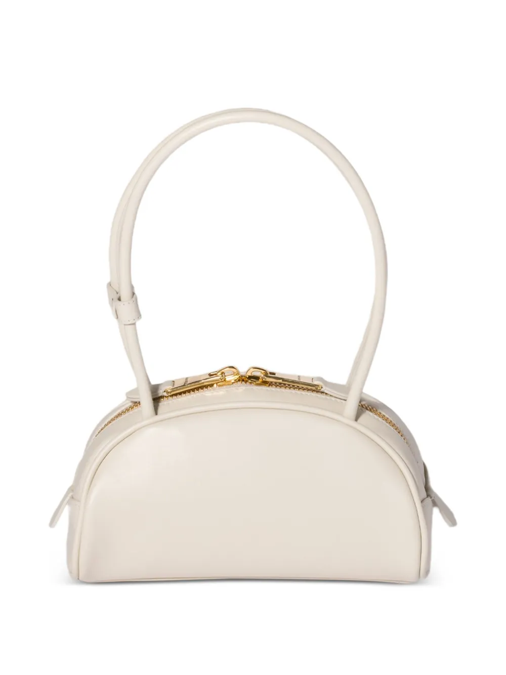  Miu Miu Beau Embossed-logo Shoulder Bag - Neutrals 