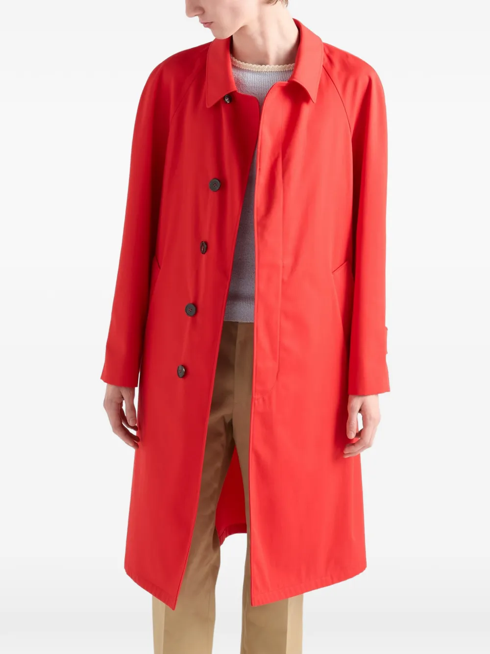 technical gabardine coat