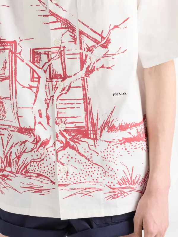 Prada ボーリングシャツ | ホワイト | FARFETCH JP
