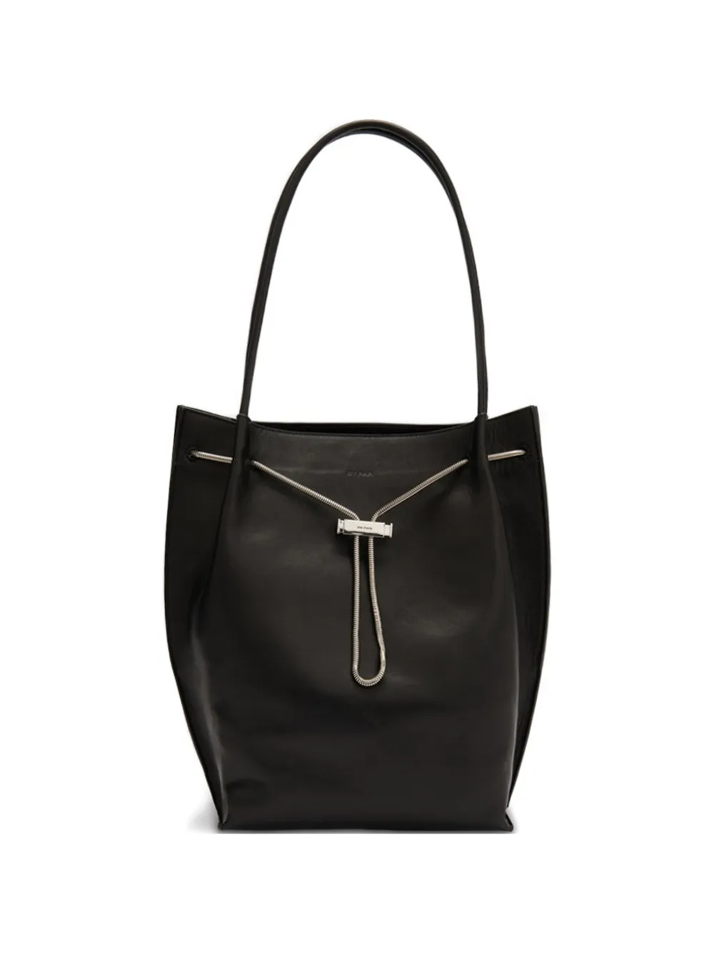 BY FAR Kayla leather shoulder bag - Nero
