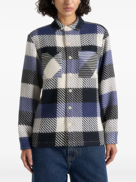 Manière De Voir Rune check-print pocket overshirt
